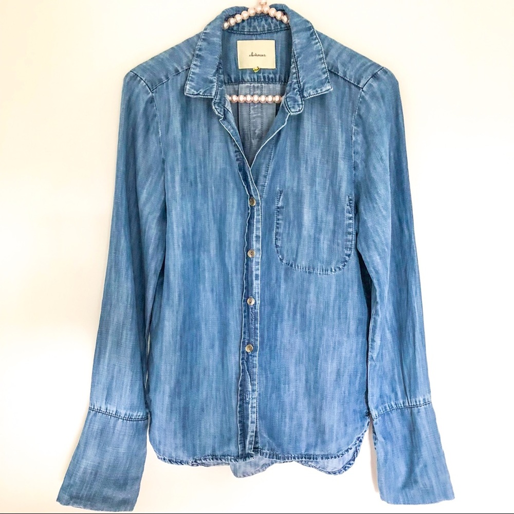 Anthropologie Blue Button Down Shirt